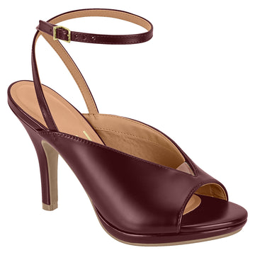 Vizzano 6210-1041 Strappy Peeptoe Pump in Burgundy Napa
